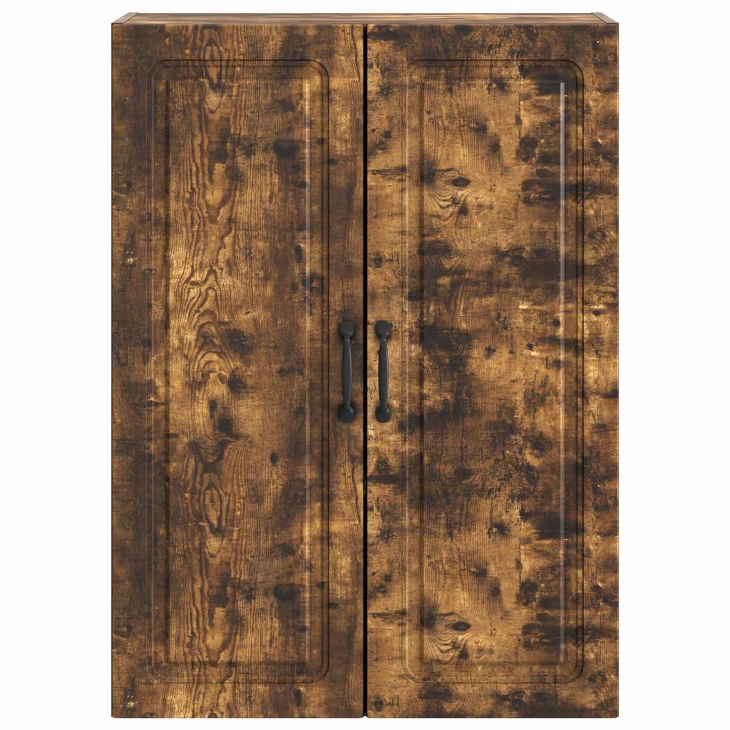 Wall Mounted Cabinet Smoked Oak Finish 66 x 34.5 x 90 cm Engineered Wood