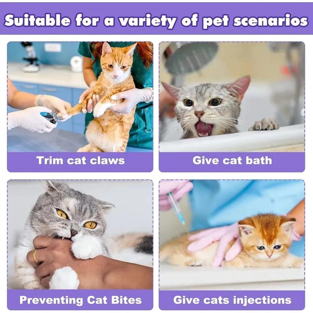 Breathable Cat Muzzle Mask Adjustable Pet Grooming Mask Kitten Mouth Cover  Prevent Biting