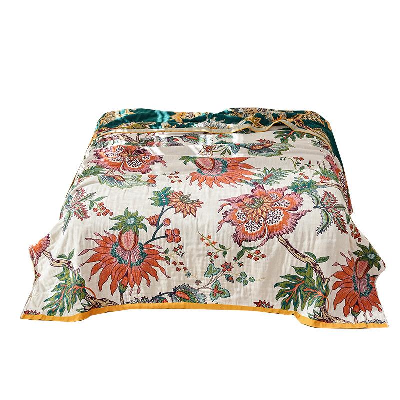 100% Cotton, French Country Style, Four-Ply Gauze Sheet