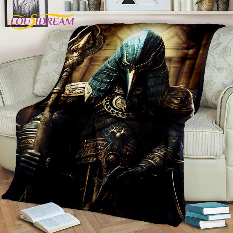 Anubis faraon Horus mumia mitologia egipska bogowie koc, miękki koc do rzucania dla domu sypialnia kanapa z funkcją spania narzuta na piknik koc dziecięcy