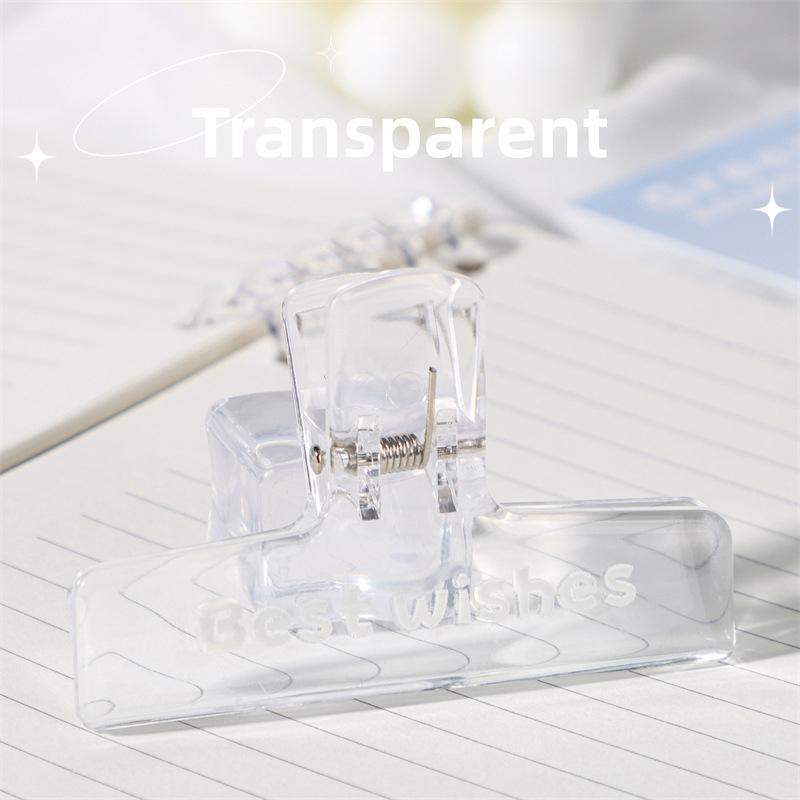 Simplicity Paper Clip Transparent Visible Acrylic Clip Scrapbook Sticker Storage Clip Student Supplies Lovely Stationery
