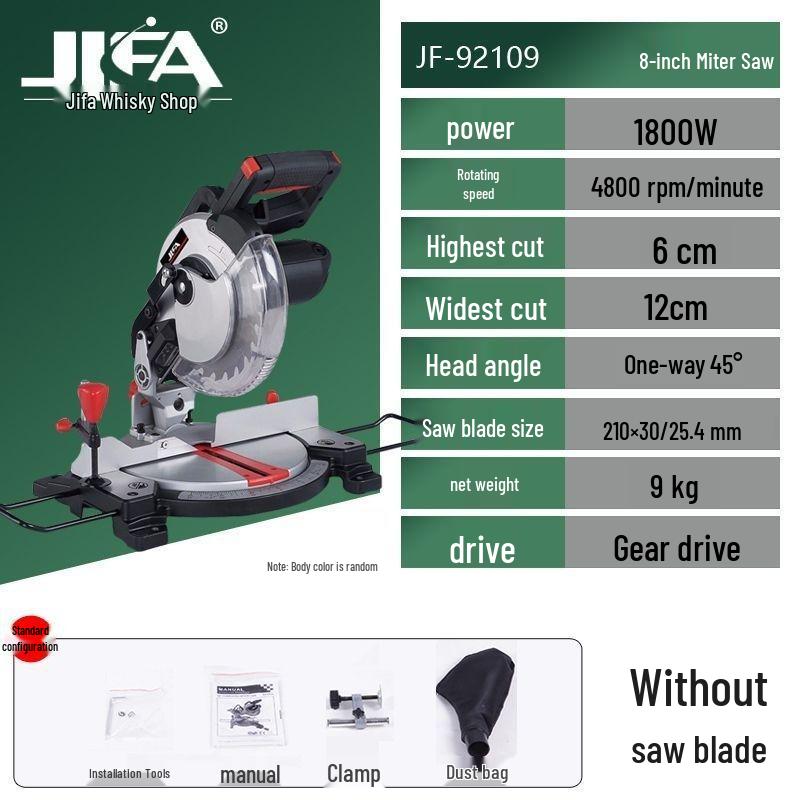 

8-Inch Multi-Functional Precision Sliding Compound Miter Saw for Home Use, Aluminum Alloy Woodworking Cutter