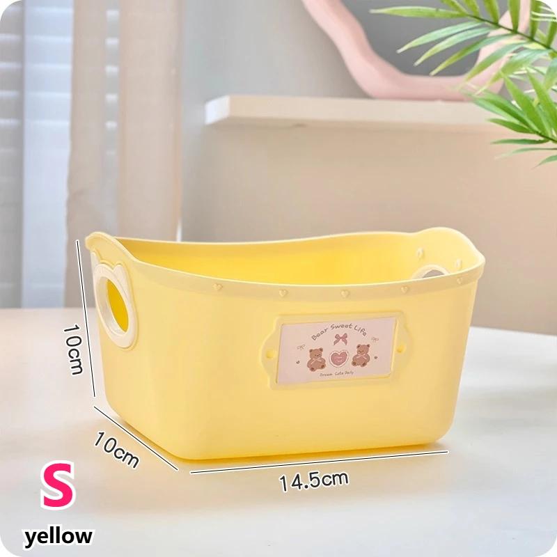 

Cute Desktop Storage Box – Organizer for Office Stationery, Craft Supplies, Small Items, Cosmetics, and Bathroom Essentials (as the picture,XL)