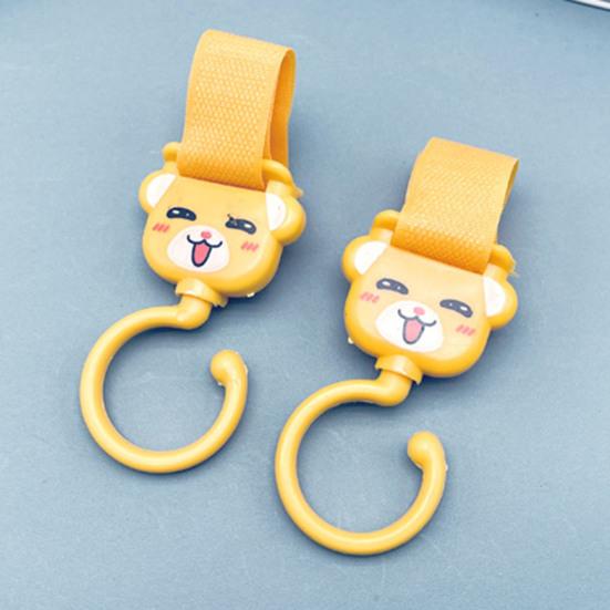 2Pcs Stroller Hooks Cartoon Pattern Anti-deform Resin Pushchair Hook Mommy Bag Organizer Rack Stroller Accessories for Shopping
