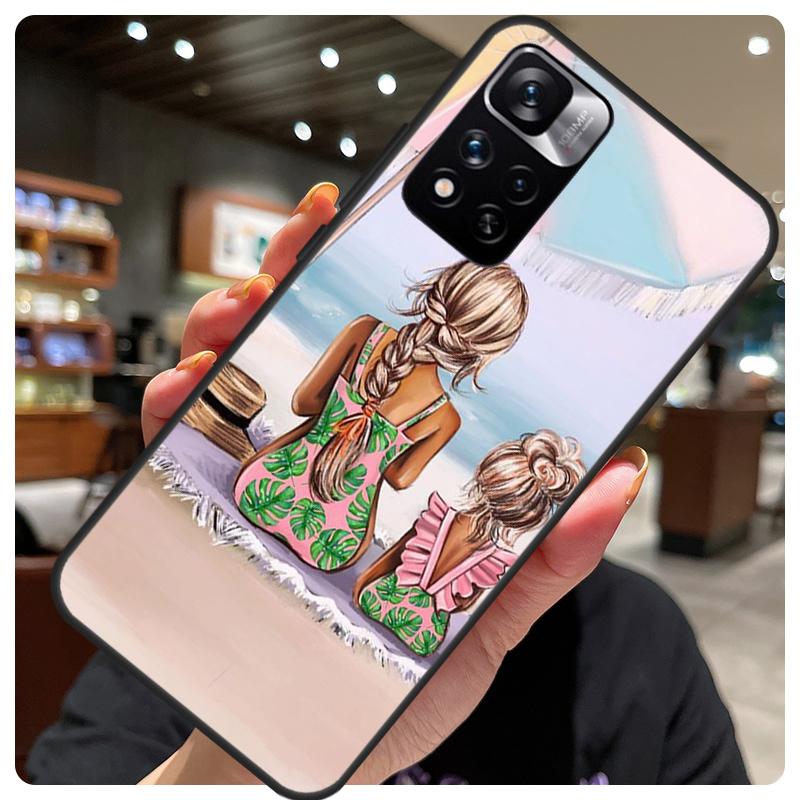 Super Mom Baby Girl Son Daughter Case For Redmi Note 12 Pro Cover For Redmi Note 10 8 9 11 Pro 8T 9S 10S 11S 12S 9C 10C 12C