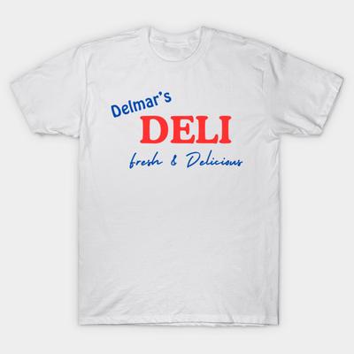 Men Black Print T-shirt Delmar’S Deli No-Cut Transfer Paper Print Cotton Tshirt