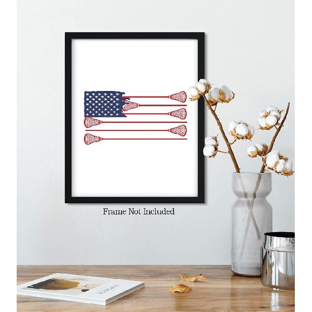 Govivo Lacrosse Wall Art - Lax Poster, Canvas or Print - Lacrosse Art Gifts for Lacrosse Players - Lacrosse Coach Gifts - Lacrosse Wall Decor for