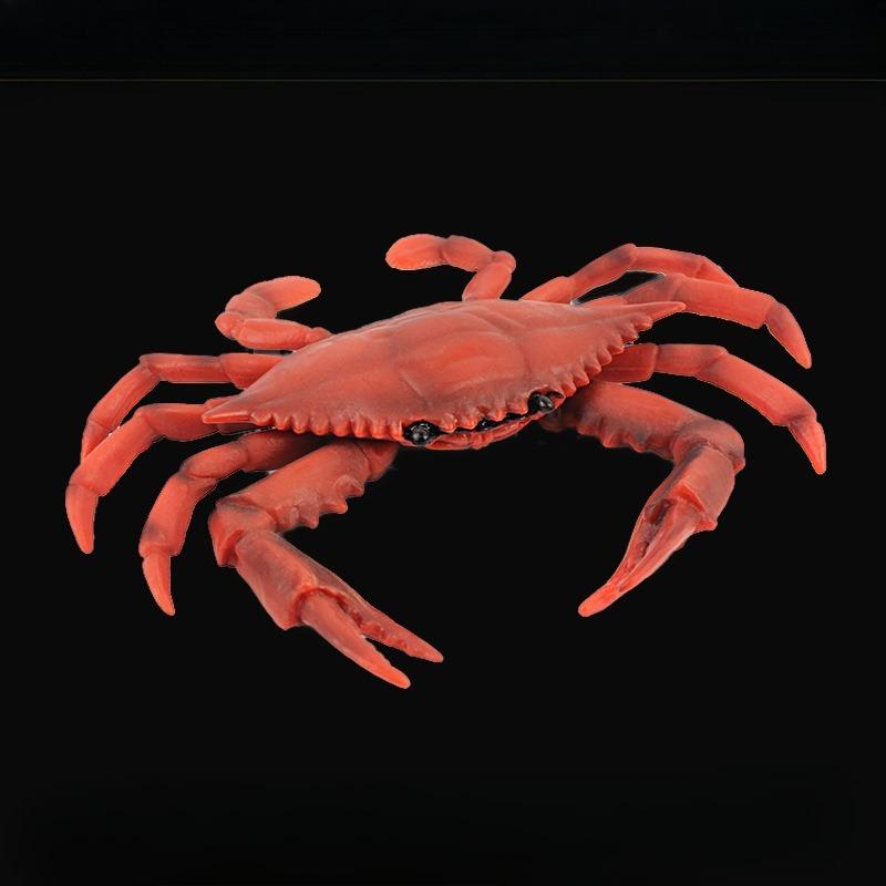 1Pc  Children's Fun Educational Marine Biology Simulation Model, Solid Crab, Blue-footed Crab Animal Toys