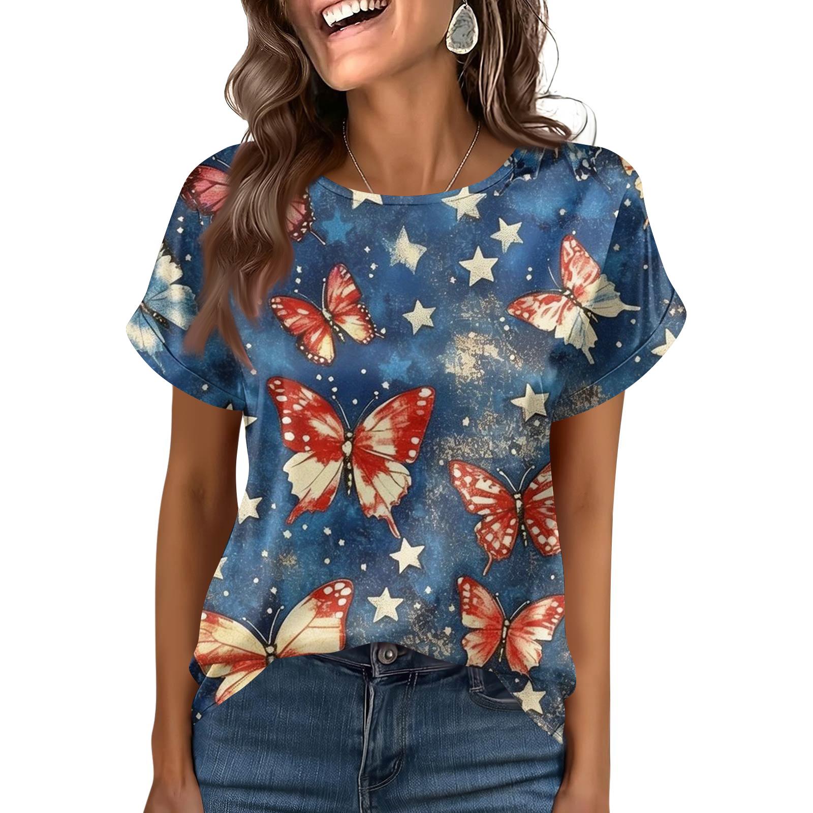 Женская модная повседневная винтажная топ с принтом XL