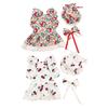 Cute Floral Pet Dress Set for Small Dogs Cats Includes Harness Hat