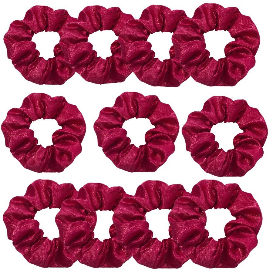 11 Pezzi Elastici per Capelli Eleganti in Raso Colore Profondo Vintage Facili Senza Cuciture