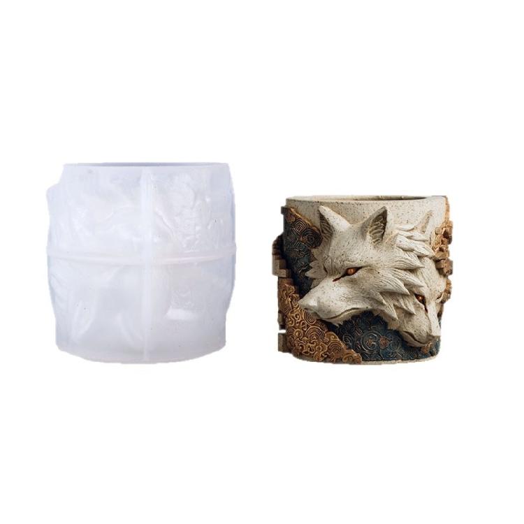 

Silicone Wolf Head Mold Planter Molds Suitable for Resin Casting Decorative Candle Cups and Gift Container Creations 1