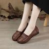 Peas Shoes Fashion Flat-bottomed Soft Leather Single Shoes Spring and Autumn Round Toe Mother Leather Shoes