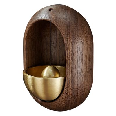 Refrigerator Magnet Doorbell Gift Magnetic Door Chime Black Walnut Wood Wind Chime Garden Home Wardrobe Door Wall Decoration