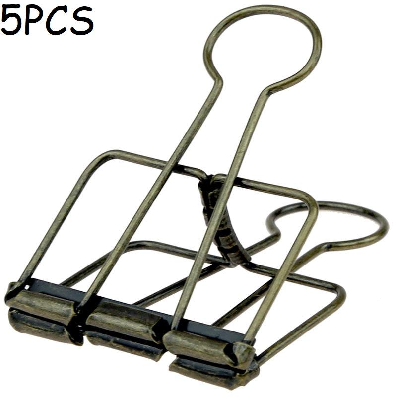 5PCS Metal Office Clip Paper Binder Clip Decorative Paper Stationery Cute Diary Clip HXZ05