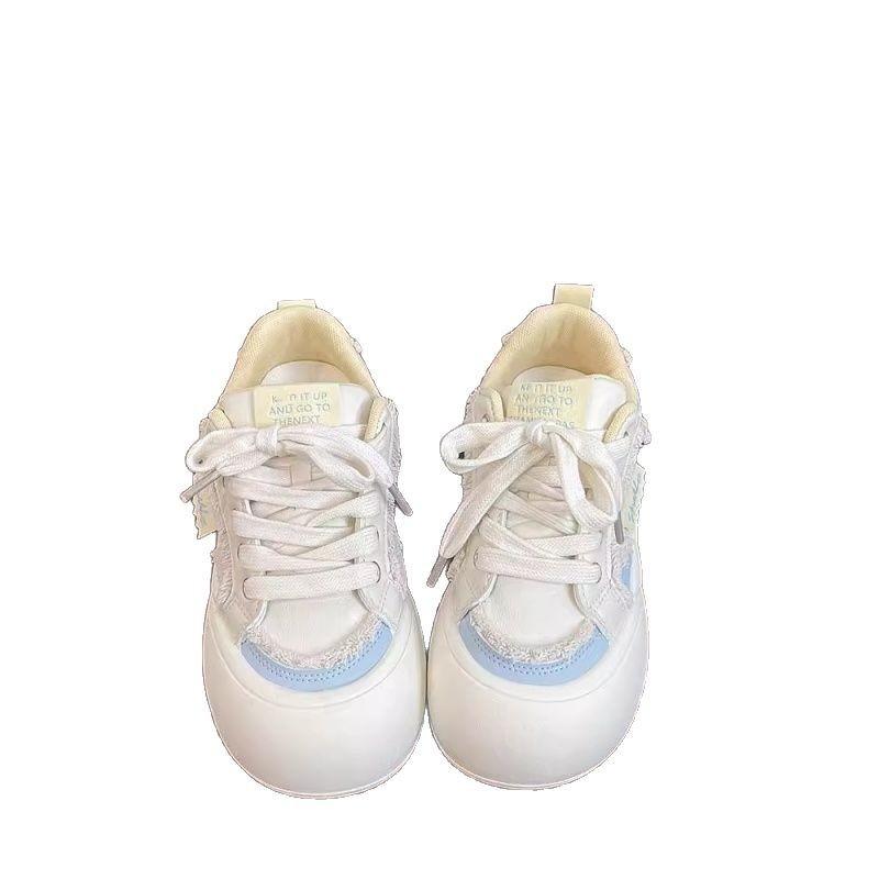 Spring new dopamine original niche little white shoes women's niche big head board shoes platform ugly cute bread shoes