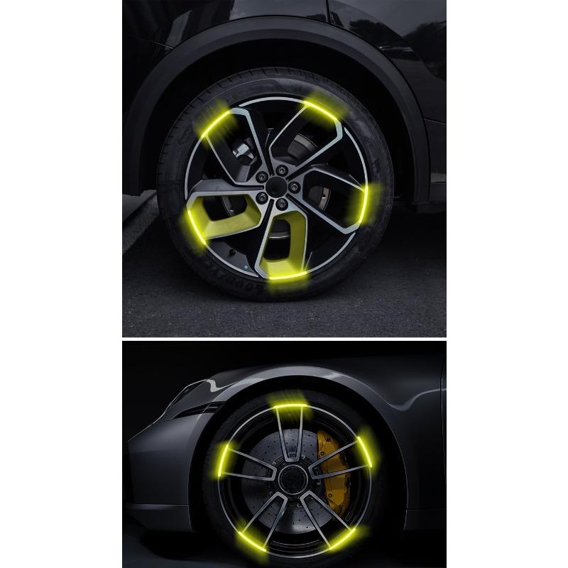 Car Wheel Tire Rim Hub Reflective Luminous Emblem Sticker Car Styling For Suzuki DZire IGNIS Grand Swift Jimny Vitara Baleno SX4 GW250 Splash Swace