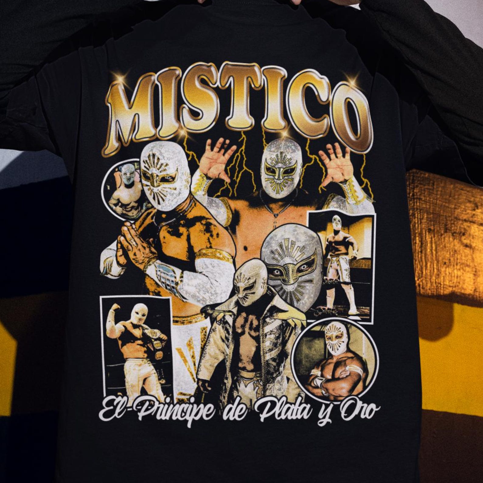 El Mistico Vintage Retro Y2K Unisex T-Shirt | El Mistico Fan Gift | El Mistico Sin Cara | El Mistico Tee | Wrestling Fan | Lucha Libre 2XL