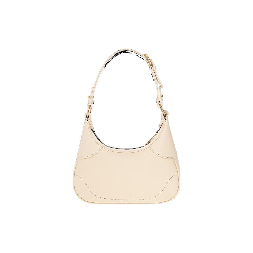 GUCCI Aphrodite Leather New Moon Shoulder Bag, Handbag, Shoulder Bag Womens Ivory