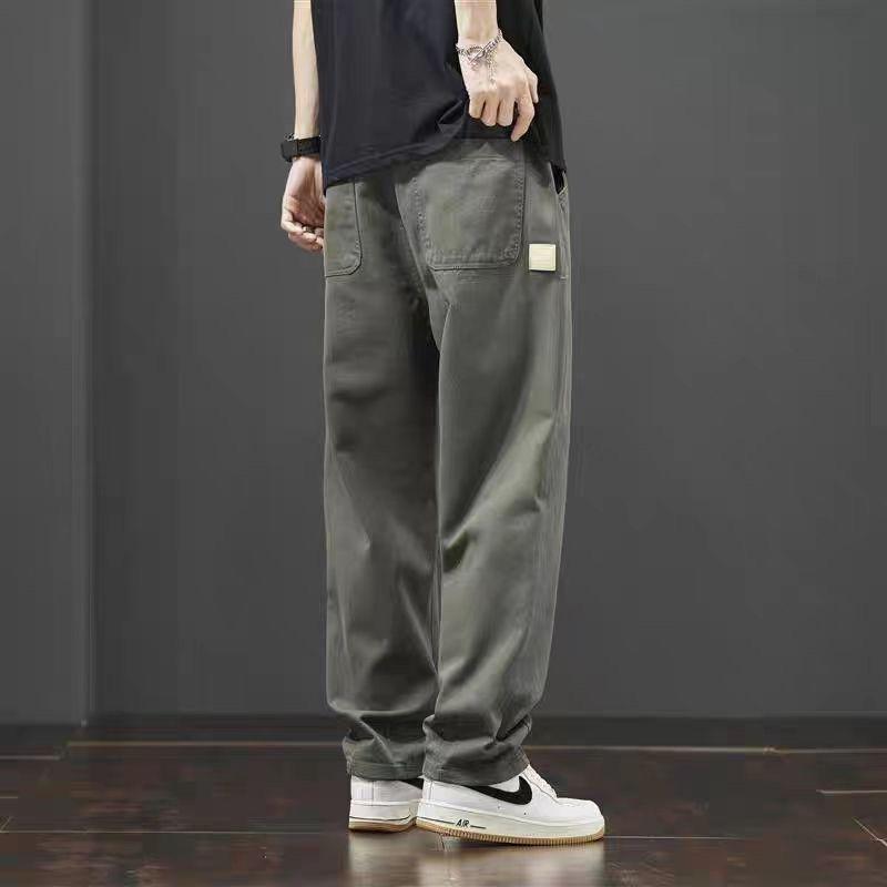 Men's 2025 American Loose Straight-Leg Casual Work Pants for Spring and Autumn