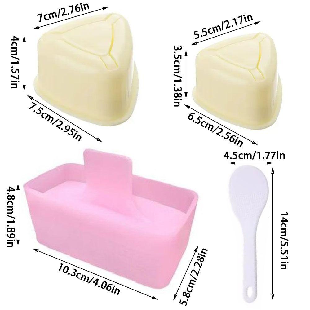 Durable DIY Sushi Mold Maker Non Stick Triangle Rice Mold Musubi Maker Kit