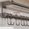 No-Drill Stainless Steel Kitchen Hook Rack
