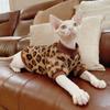 Leopardmönstrad Fleecefodrad Hög Hals Väst för Tyska Nakenkatter - Fällskydd och Köldskydd