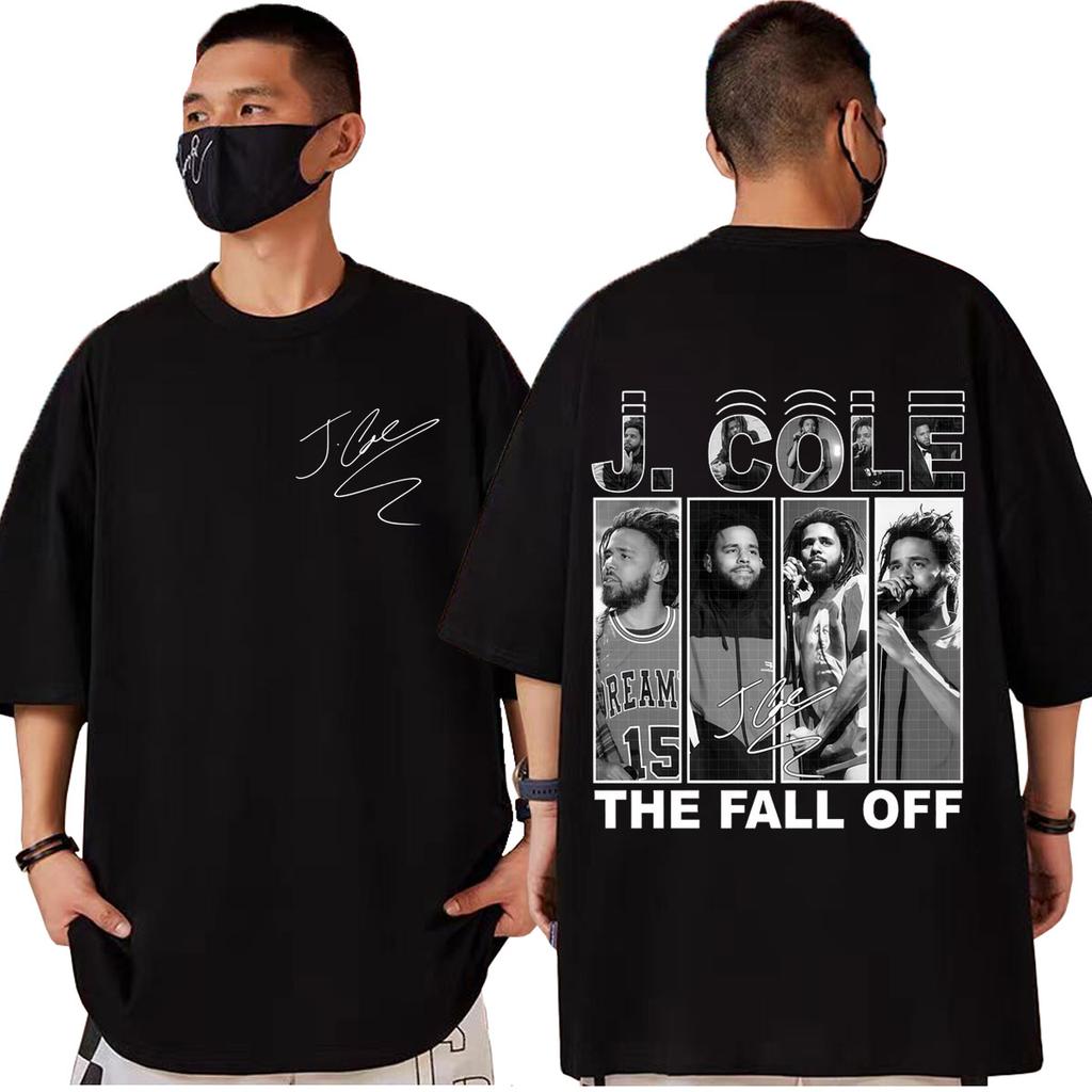 Rapper J Cole The Fall Off Tour 2026 Graphic T Shirts Mens Hip Hop Vintage Short Sleeve Tshirts Casual Fashion Loose Tshirt