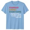 Unisex Grandad Knows Everything Funny Fathers Day Tshirt Tee Best Dad Ever Papafd