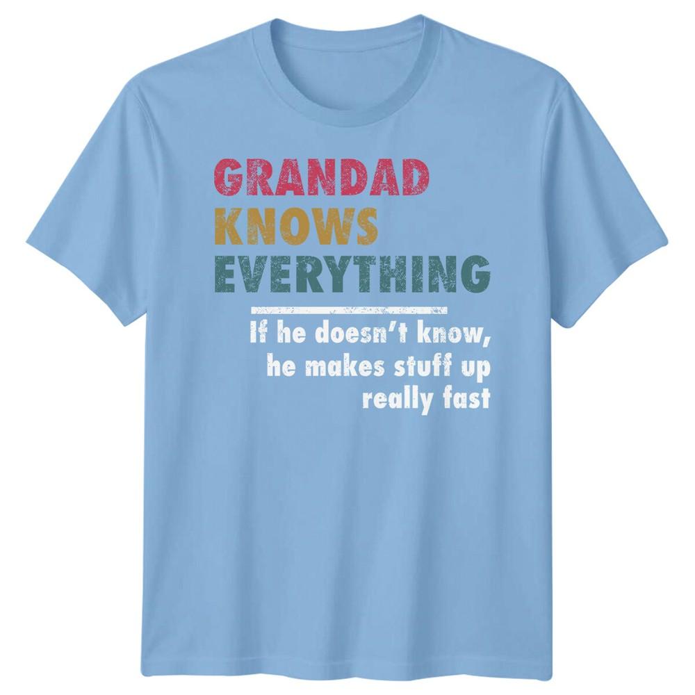 Unisex Grandad Knows Everything Funny Fathers Day Tshirt Tee Best Dad Ever Papafd S