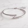 Silver 925 Bertot Cubic Bangle Silver Bracelet