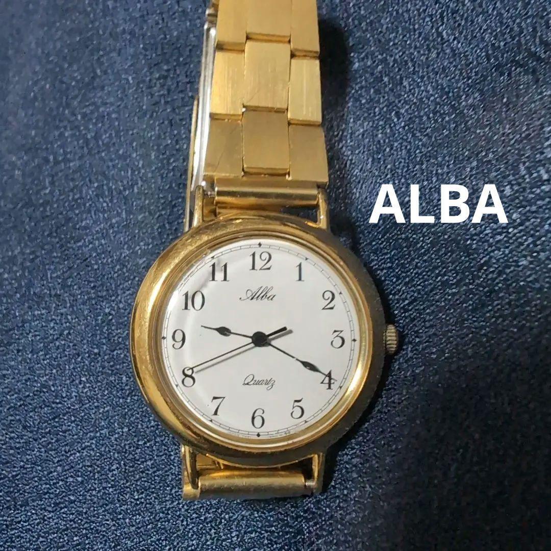ALBA quartz three-hand wristwatch  Out of battery, operation not confirmed