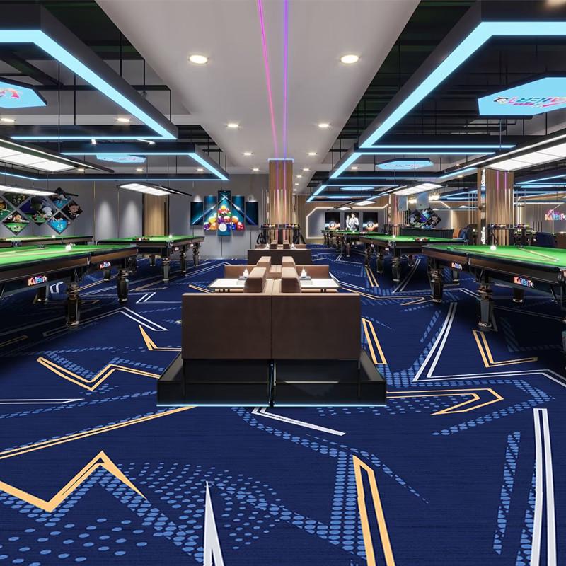Luxury Printed Carpet for Hotel Billiard, Game, and Recreation Rooms – Wall-to-Wall Hallway and Private Room Flooring