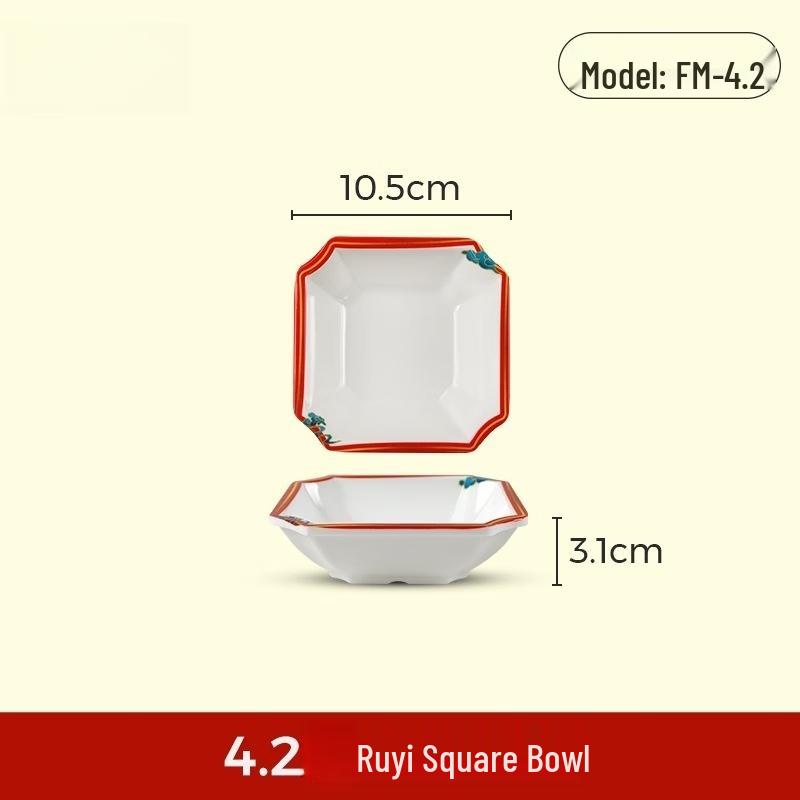 Chinese Style Melamine Round Bone Dish