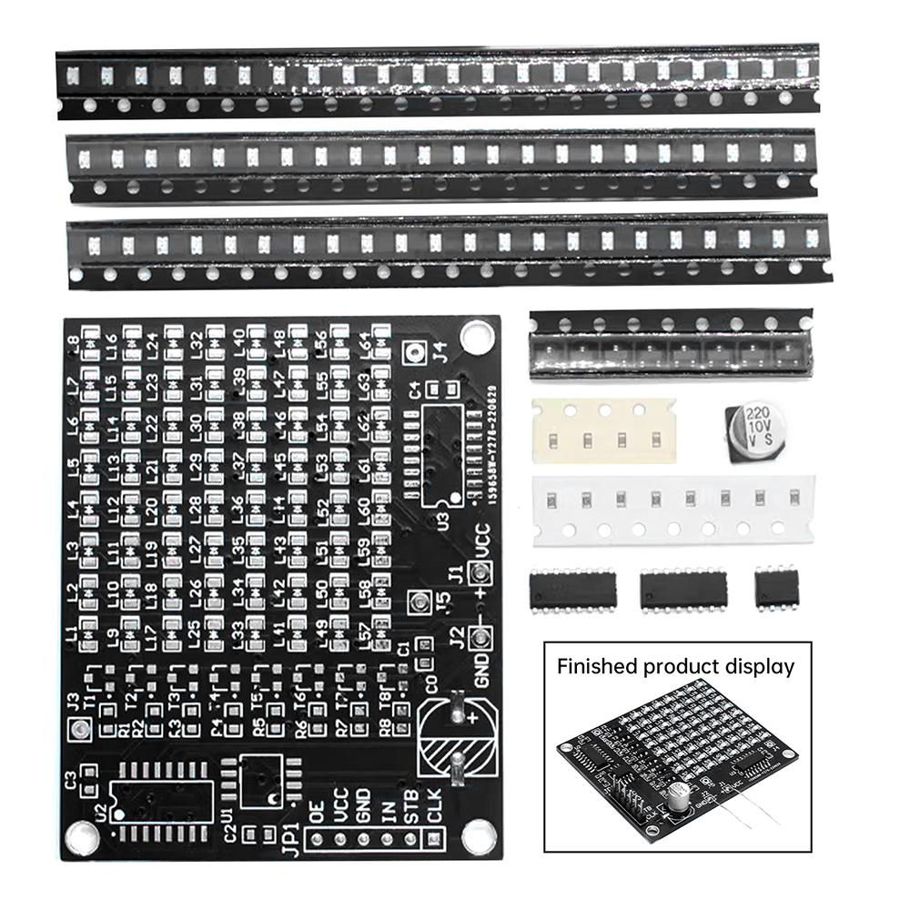 

64LED/256LED Red Display LED SMD Dot Matrix Advertising Screen Electronic Kit SMT Component Welding Practice Board DIY Parts
