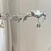 Water Drop Forehead Chain Rhinestone Bride Tiara Retro Eyebrows Drop Headband  Pendant