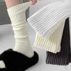 Y2k Lolita Long Socks for Women Autumn Winter Solid Color Lolita Knitted Warm Tube Sox Ladies Crochet Sox Boot Cuffs Stockings