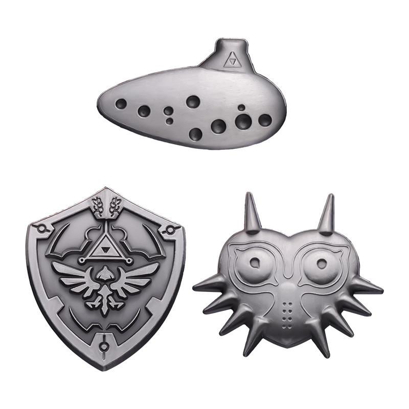 Shield Whimsical Alloy Badge Brooch With Cartoon Design For Contemporary Lovers Fashion