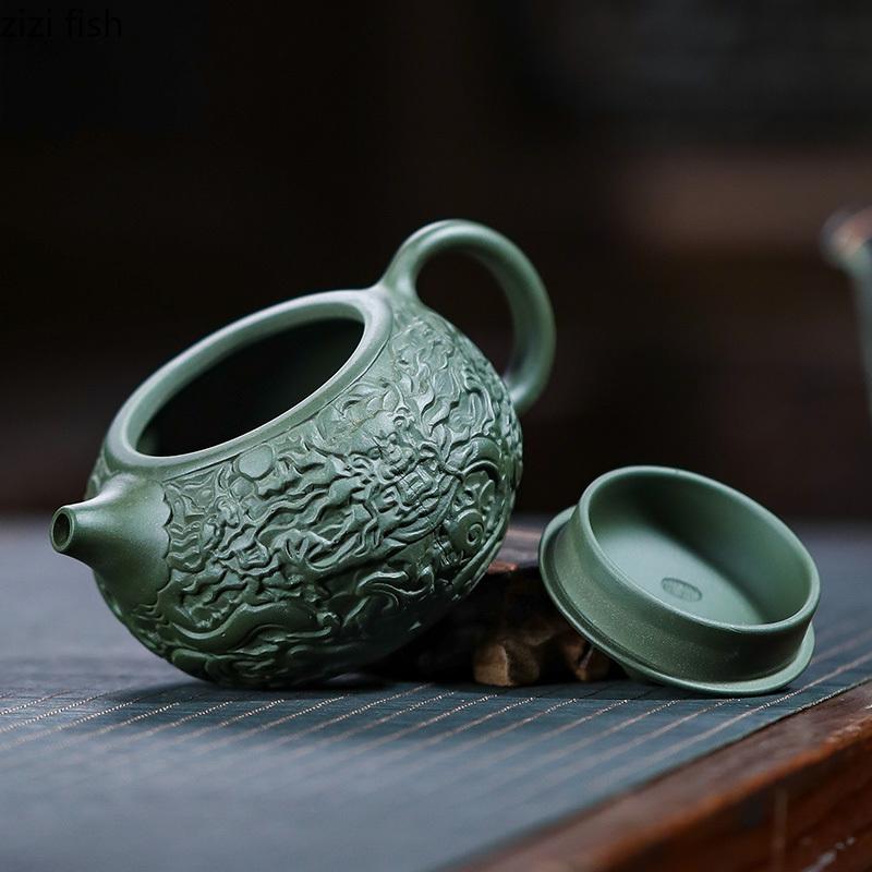 260ml Handmade Teapot Green Tea Pot Yixing Purple Clay Teapots Teaware Coffee Table Tea Making Tools Tea Maker Tea Kettle Gift