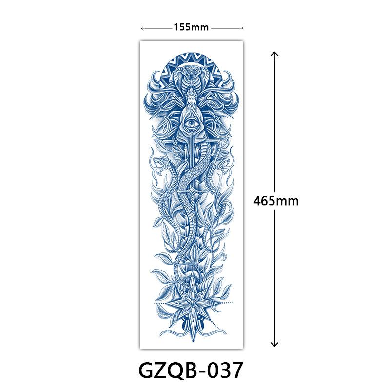 Herbal Tattoo Stickers, Semi-Permanent Tattoo Stickers, Herbal Juice Full Arm Tattoo Stickers