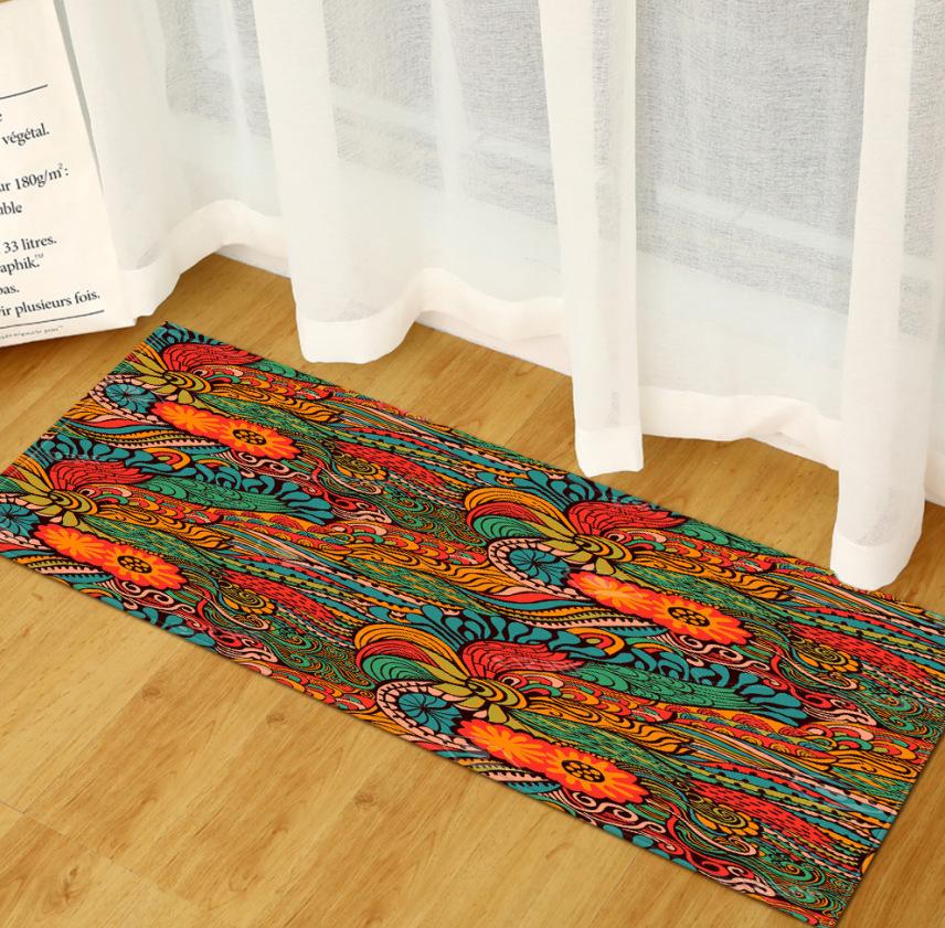 Small Fresh Texture Door Mat Toilet Absorbent Floor Mat Bedroom Living Room Carpet Bathroom Strip