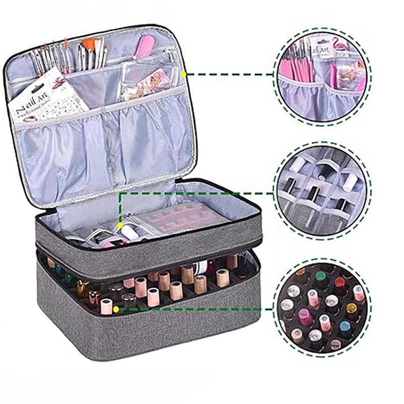 Double-Layer Large-Capacity Makeup & Essential Oil Storage Bag