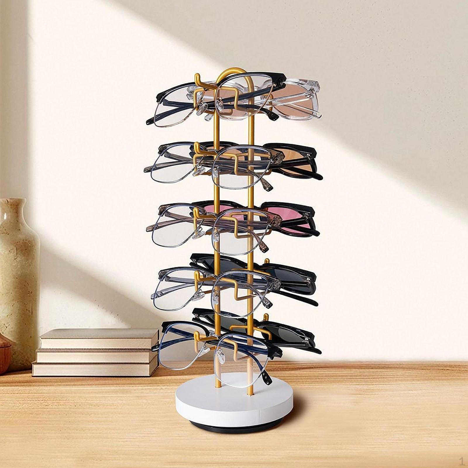 

5-уровневый органайзер для солнцезащитных очков, стойка для очков, офисные портативные подарки для очков золотой