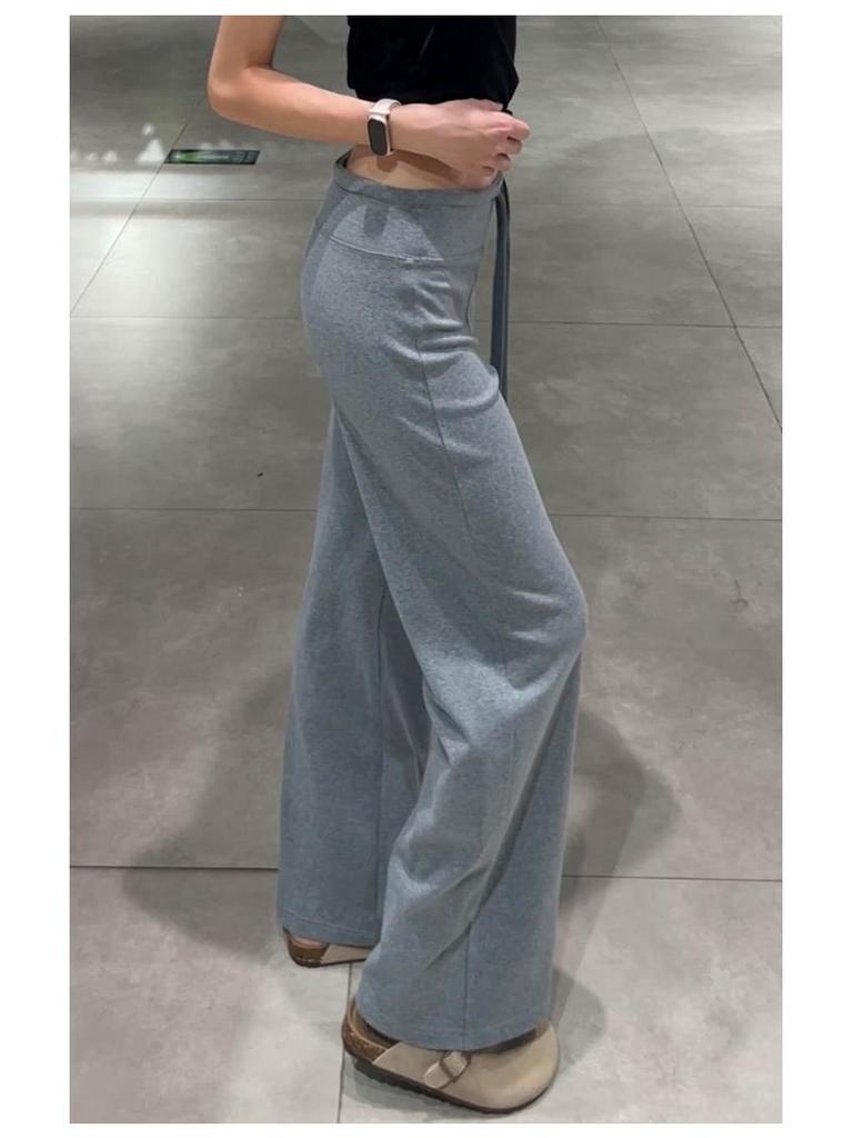 Lulu Unisex High Waist Slimming Sweatpants - Autumn 2026: Wide Leg, Plus Velvet