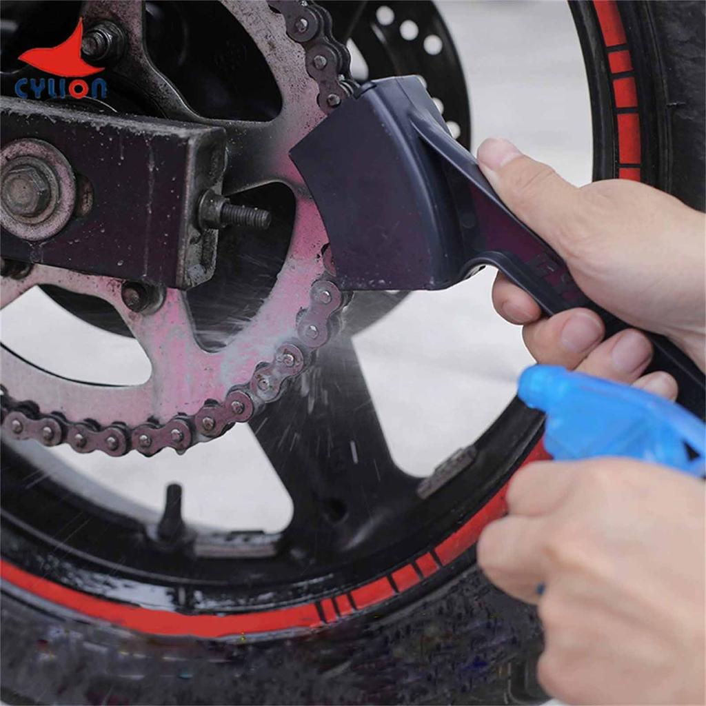 Motorcycle Chain Cleaning Dirt Means Brush Universal Rim Care Tire Washer  Maintenance Cleaner for Auto