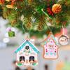 8/16Pcs Candy Color Cottage Hanging Ornaments Mixed Pattern Cabin Hanging Decoration  New Year