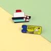 Cute Airplane and Ship Brooch - Cartoon Badge, Versatile Trendy Accessory for Students, Express Your Creative Personality
