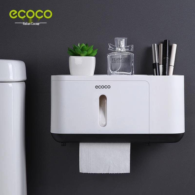Wall-Mounted Waterproof Toilet Paper Holder and Tissue Box