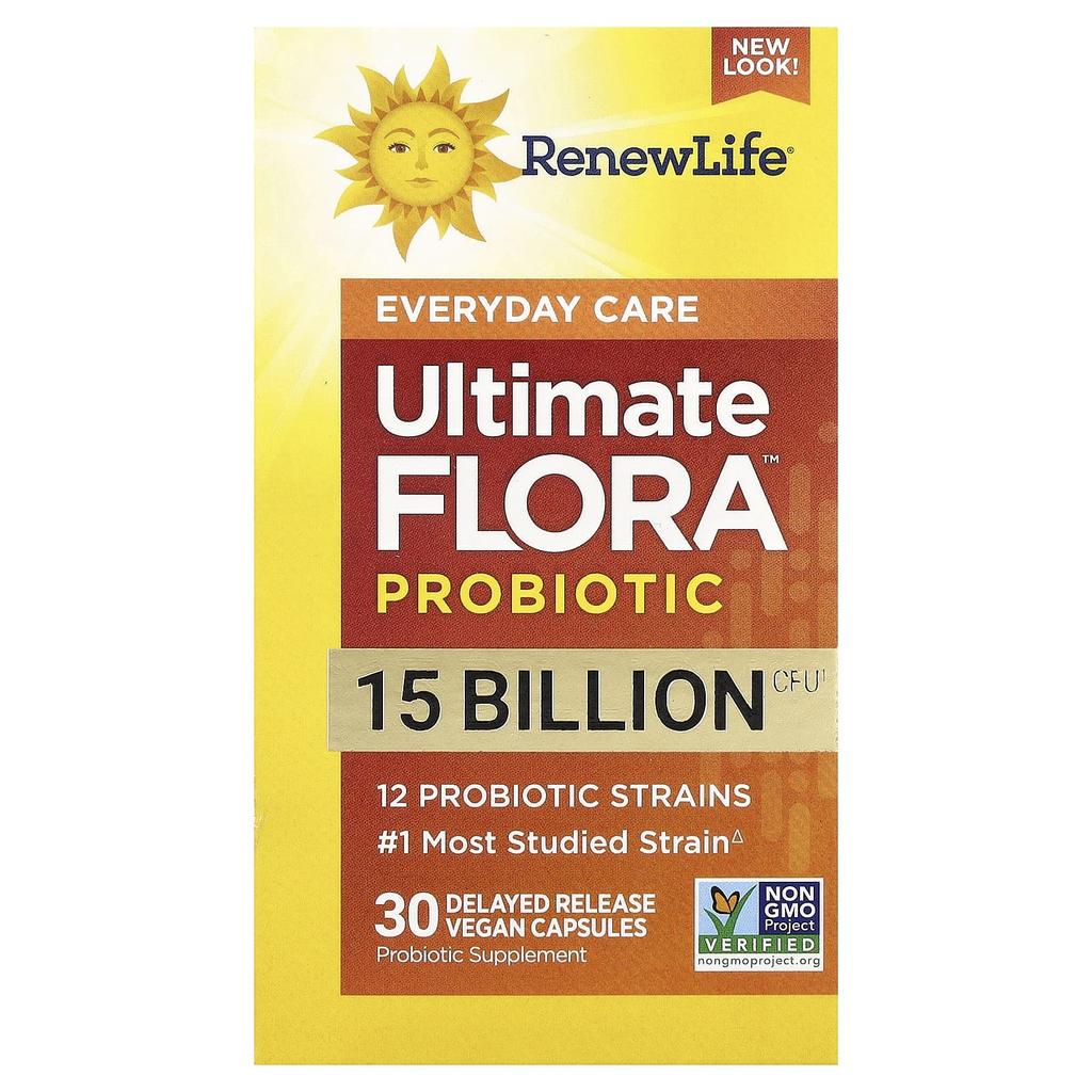 Ultimate Flora™, Probiotic, 15 Billion CFU, Delayed Release Veggie Caps, 30