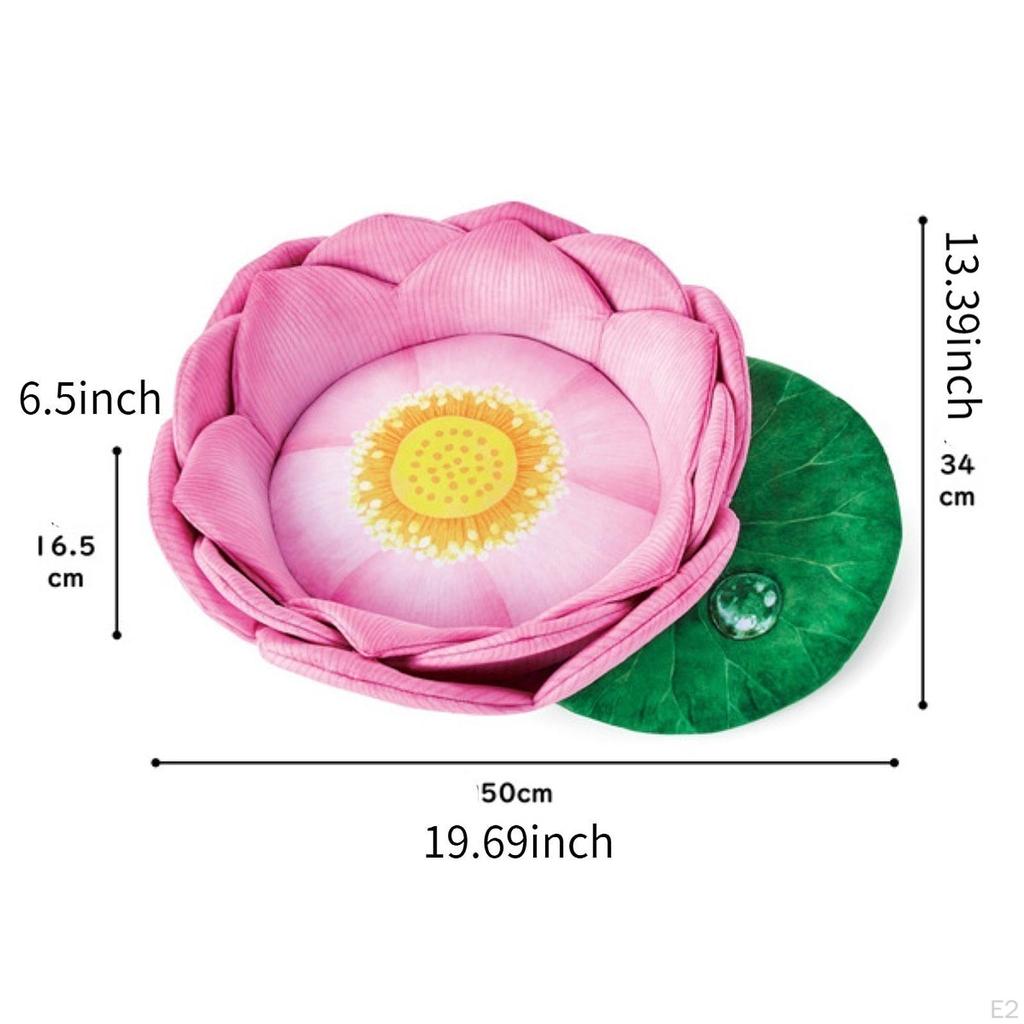 Cat Bed Pad, Three Dimensional Pet Bed, Lotus Shape Thickened Winter Cats Nest Cushion, Mattress